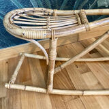 Old rattan rocking horse