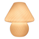 Mushroom Table Lamp Murano Glass White Spiral Modern Design 1970