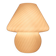 Mushroom Table Lamp Murano Glass White Spiral Modern Design 1970