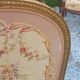 Golden wooden fireplace screen and Aubusson tapestry, 19th century.
