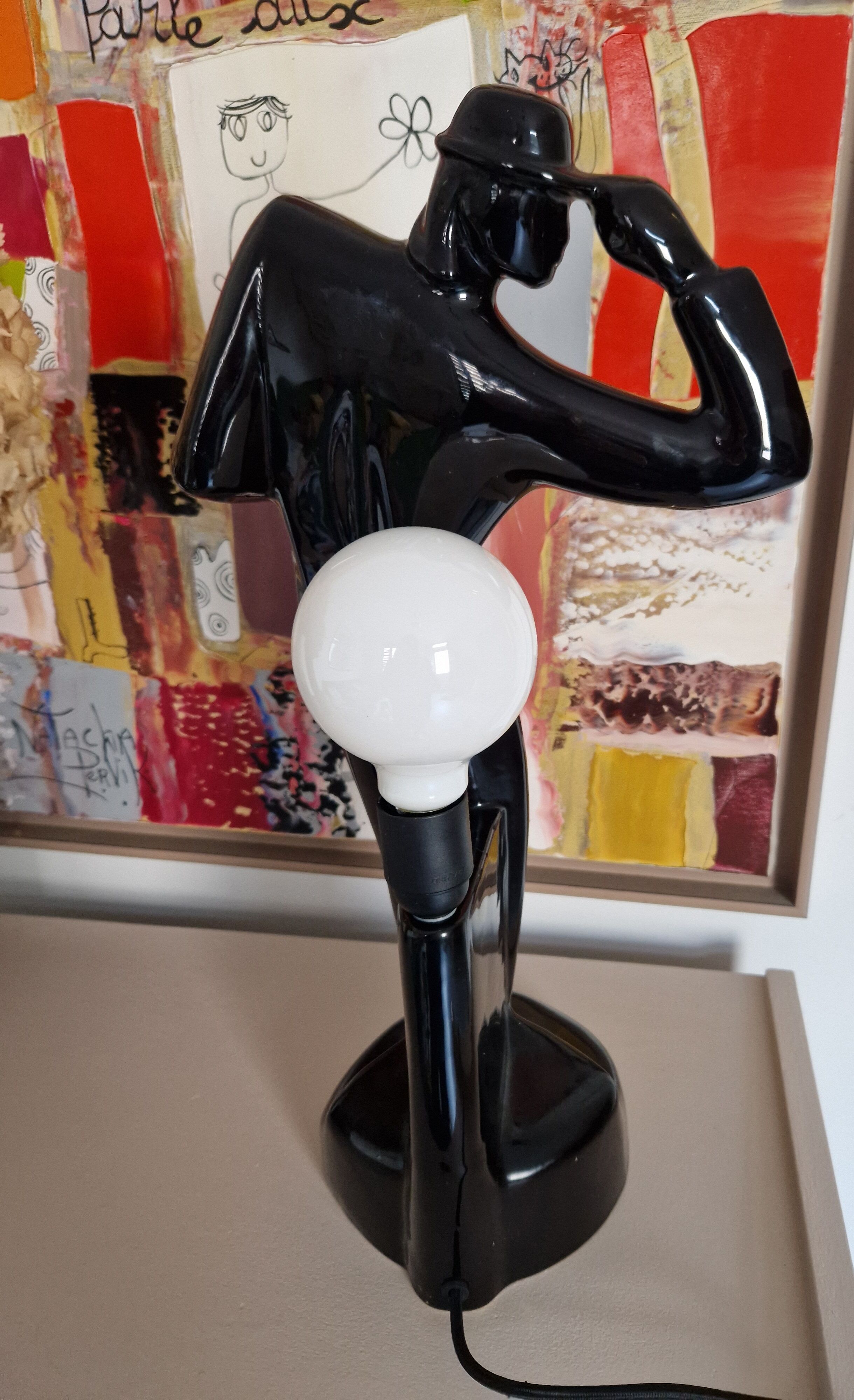 Ceramic lamp by VL Hollande 1970