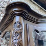 Display Cabinet Silver Cabinet Bookcase Provence Rocaille Louis XV Carved Oak 1960