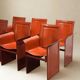 Set of 6 original “Korium” chairs by Tito Agnoli