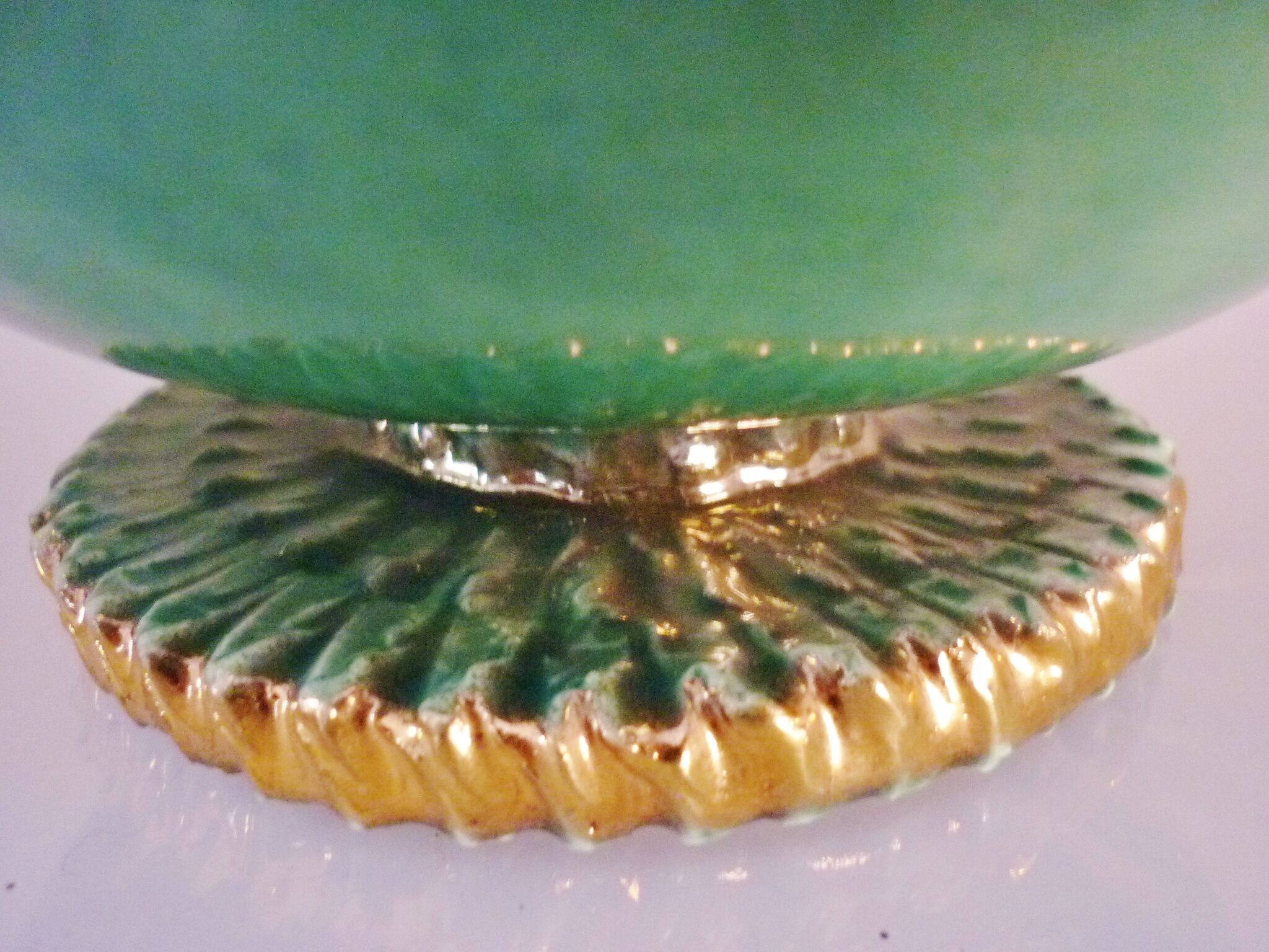 Cup, empty glazed ceramic pocket, signed Louis Dage, 50s