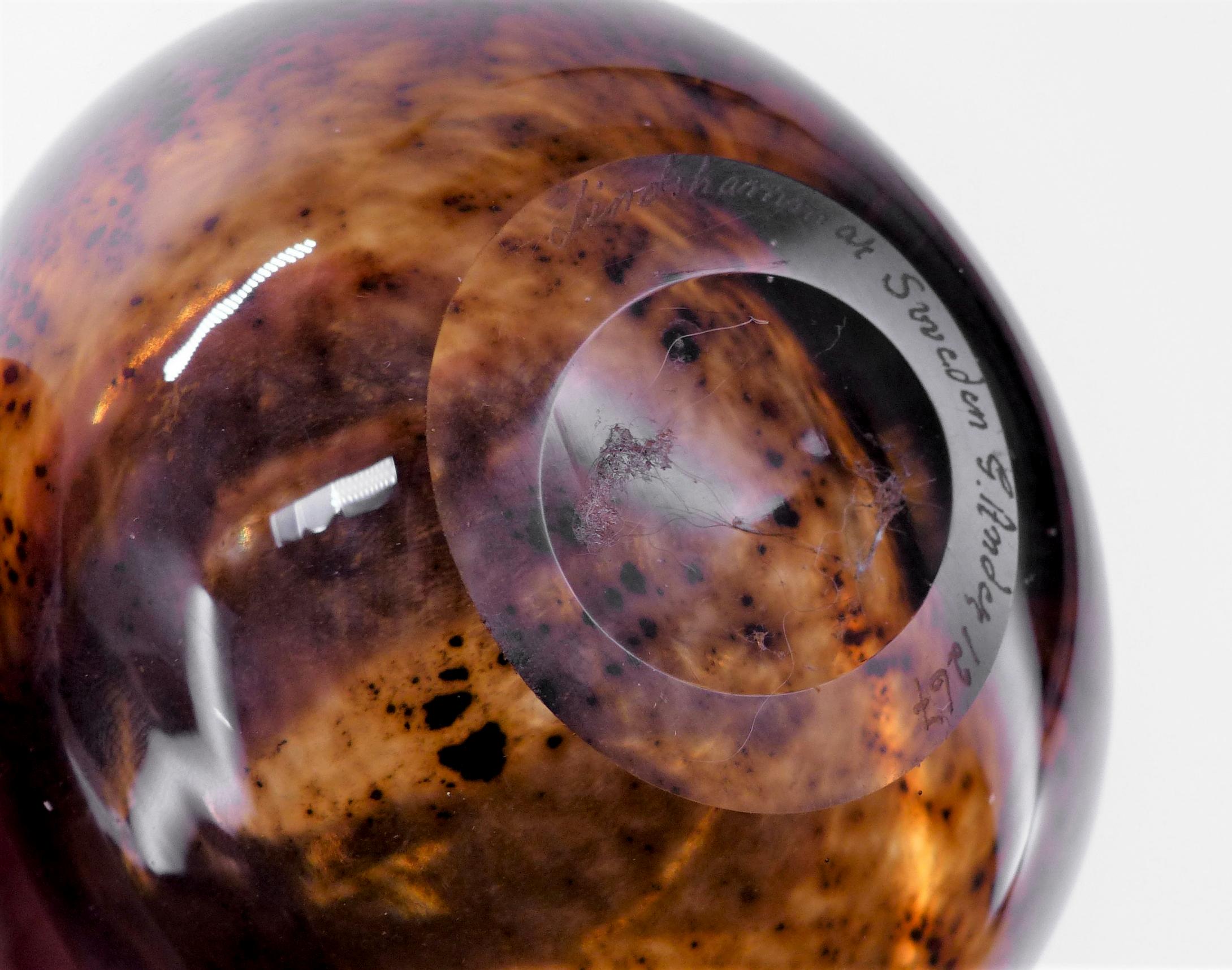 Gunnar Ander vase in blown glass 1960