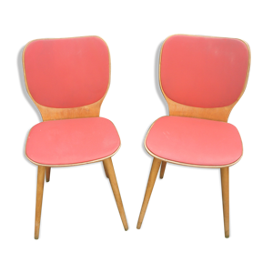 paire de chaises 1950 - rouge