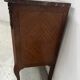 Transitional style commode with a protruding front, in marquetry wood, 20th century.