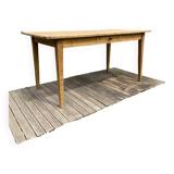 Old light wood farm table