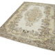 Turkish hand-knotted wool 1970s beige carpet 178 cm x 275 cm