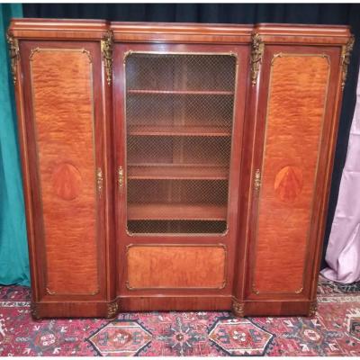 Louis XVI style bookcase in marquetry