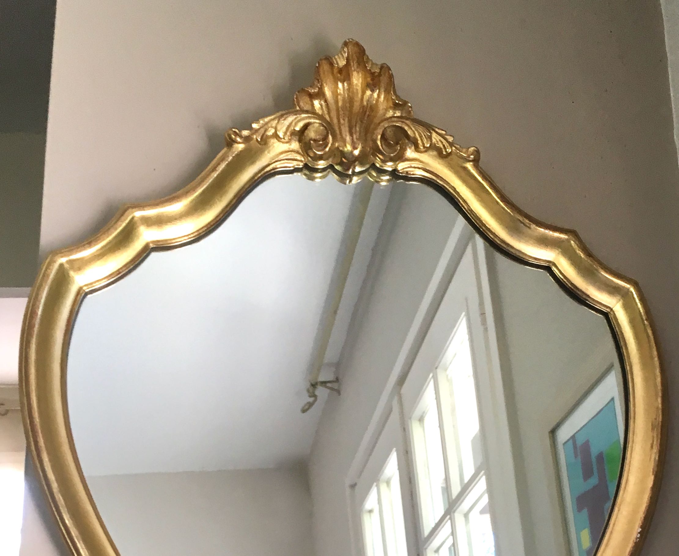Miroir baroque cadre bois doré 52x74cm