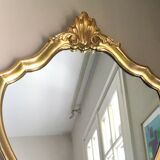 Baroque mirror gilded wood frame 52x74cm