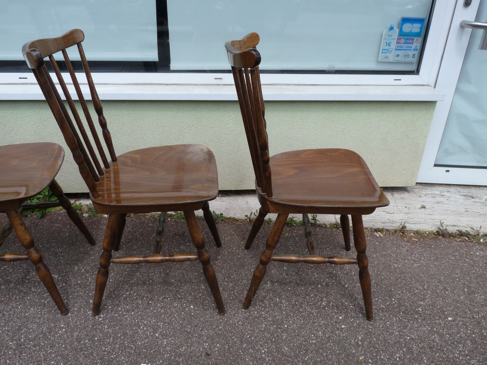 Lot of 4 bistro chairs Baumann - wood