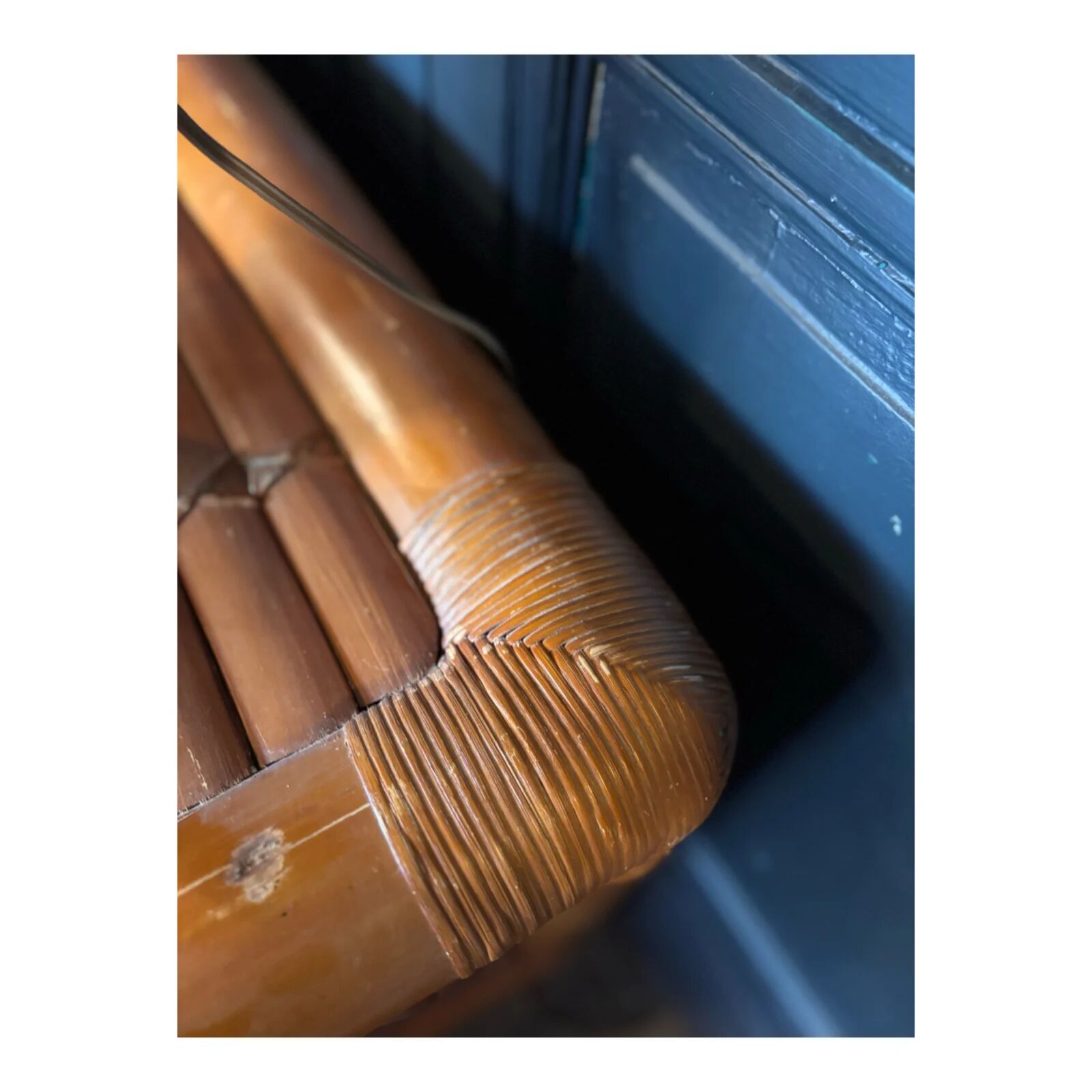 70s/80s bamboo chest of drawers