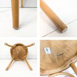 Mid Century Pouf Bois courbé Bois Pouf en bois Chevet Pouf à fleurs Skandi Scandinave D