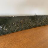 Bas Relief Ancien Chérubins Style Claude Michel Clodion Plâtre Vert