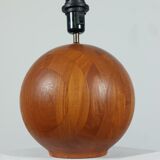 Pair of vintage mid century teak table lamps Kirk Copenhagen