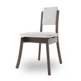 Grey velvet chairs by Angelo Mangiarotti for La Sorgente Del Mobile, 1970s, set of 6.