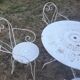 Antique wrought iron garden furniture