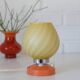 Vintage orange table lamp retro bedside light 1970's  MCM desk lamp