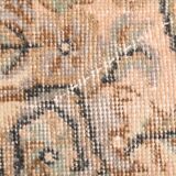 3x7 Cream & Brown Oriental Vintage Rug, 108x207Cm