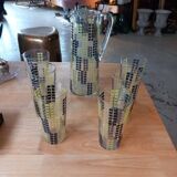 Orangeade service. 1950. glasses and carafe