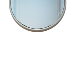 Space Age mirror with white plastic frame