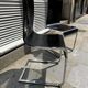 "Klass" designer chairs - wenge wood and chrome legs