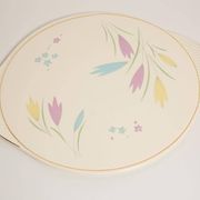 Decorative plate with vintage flowers from the mid-century, Germany, 1970s.