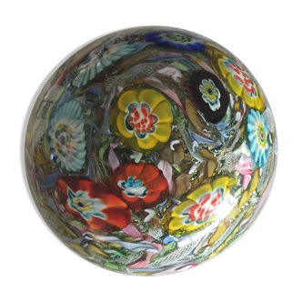 Sulfur millefiori Murano press crystal paper