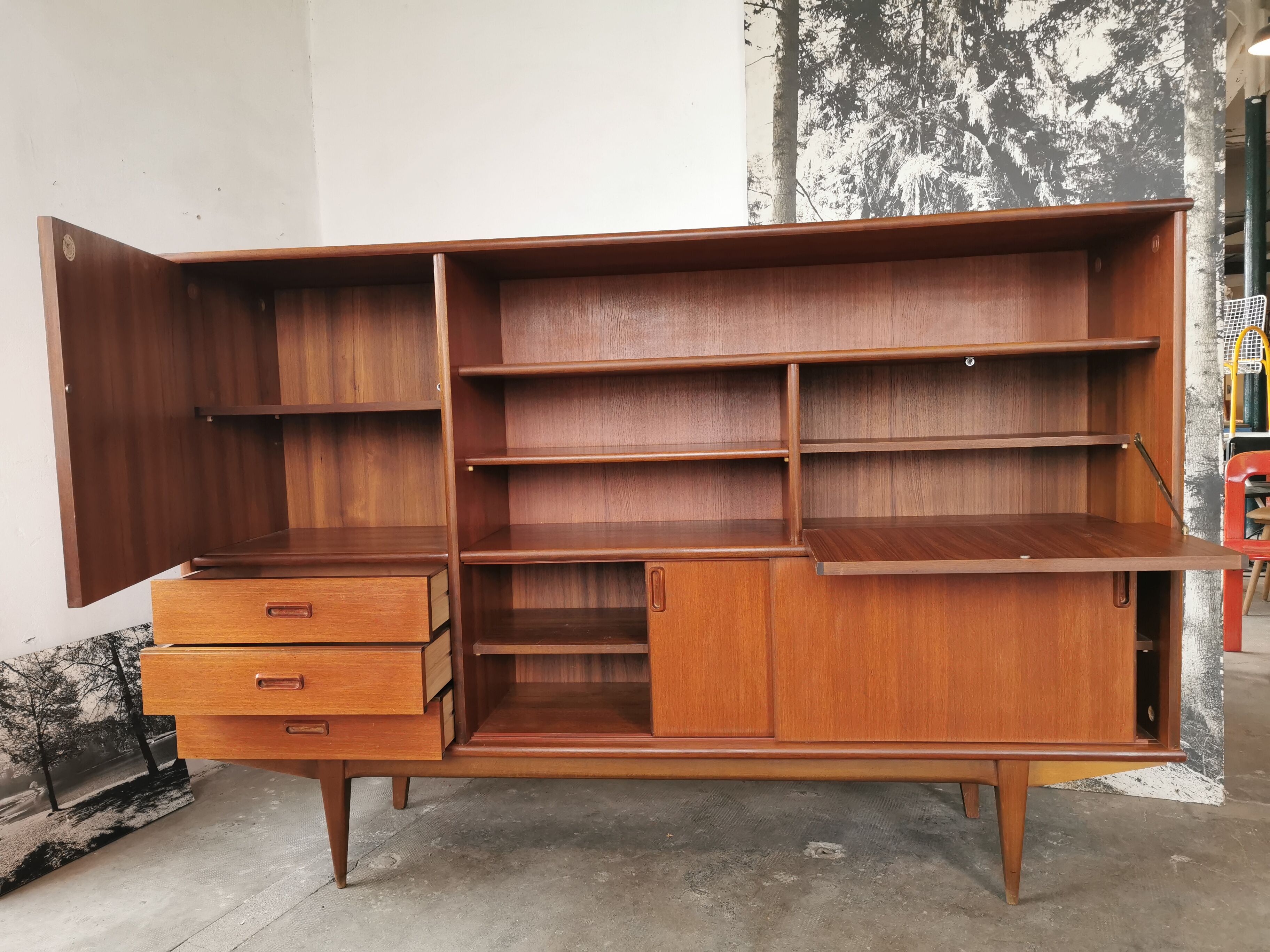 Scandinavian teak bookcase
