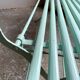 Former folding garden bench with wooden and metal slats