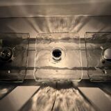 large ceiling lights or Murano glass wall sconces probably by Mazzega