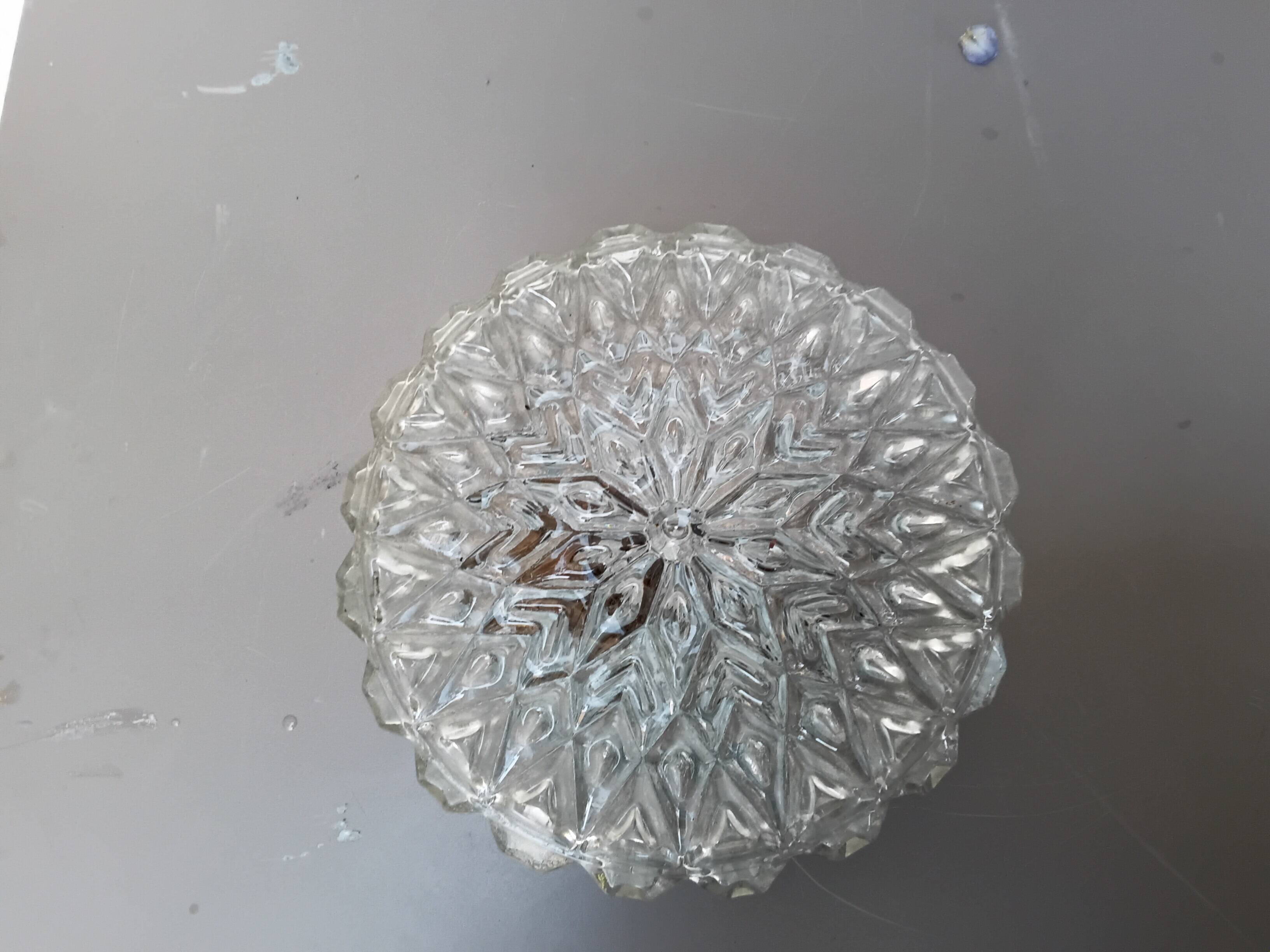 Molded glass ceiling light