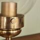 Pair of adjustable wall lights in blown glass and solid brass - modern design