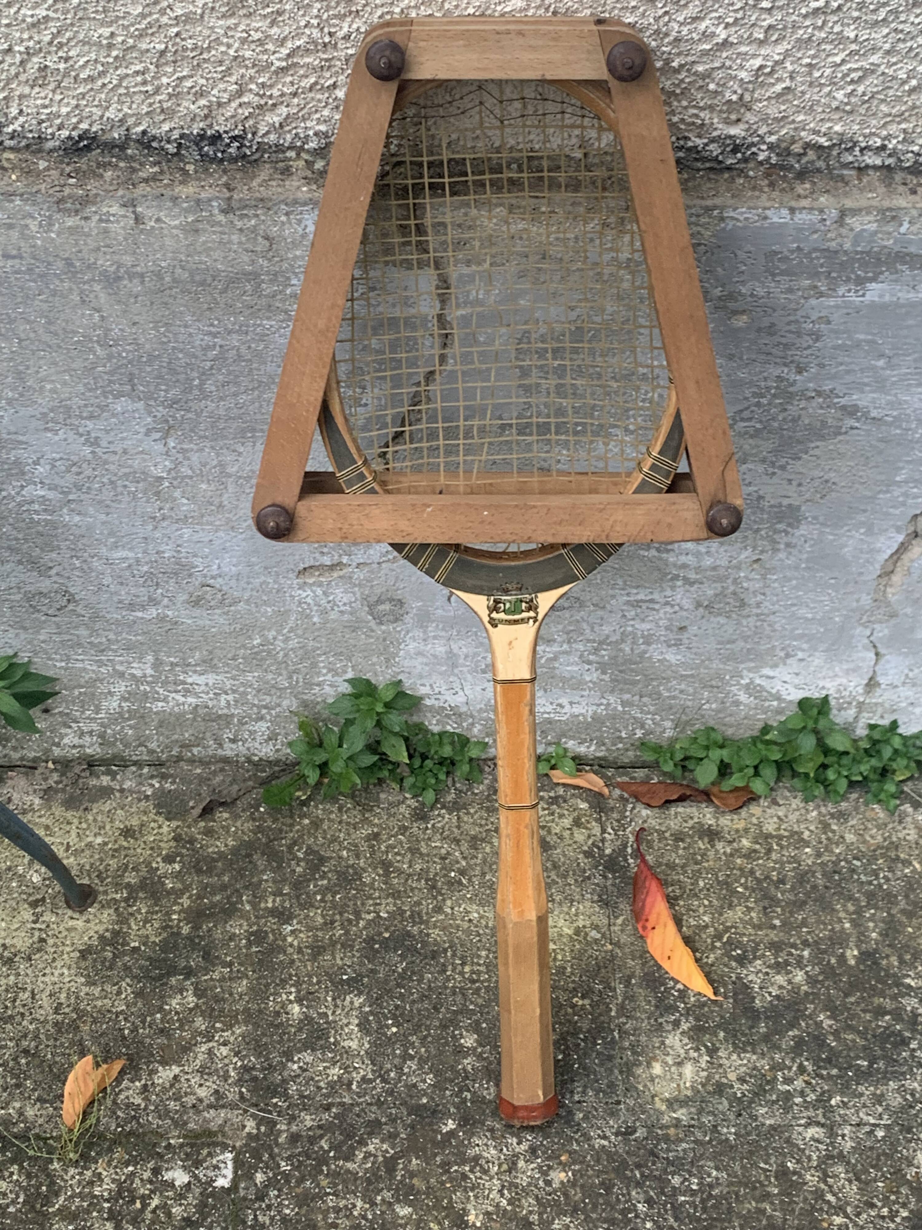Tunmer special wooden tennis racket, vintage and collector wooden frame screen protector