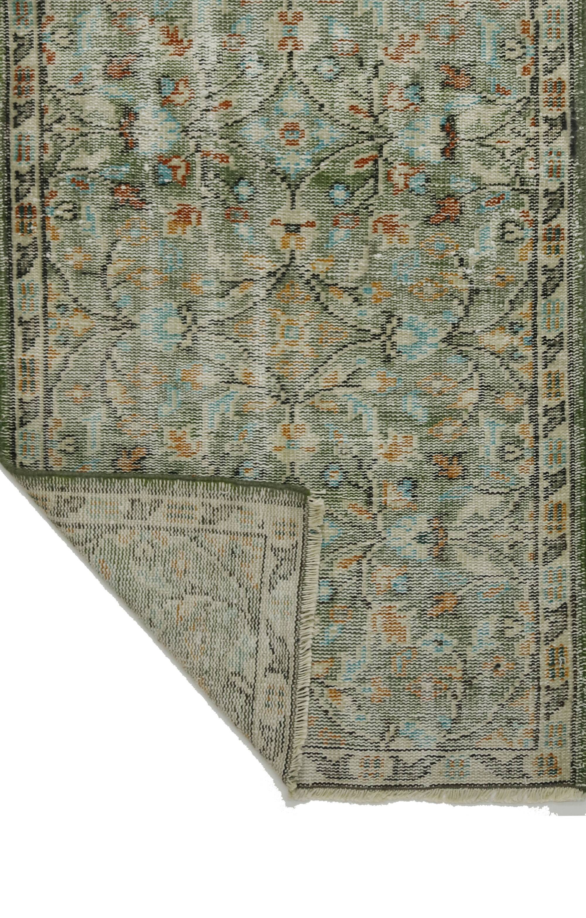 Turkish Anatolian Handmade Vintage Area Rug 208 cm x 80 cm