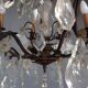 Hanging crystal chandelier and bronze 1900
