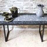 Ceramic and metal coffee table 60s