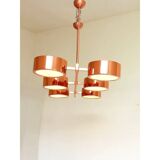 Rectangular Polished Copper Chandelier Italian Chandelier by SimoEng