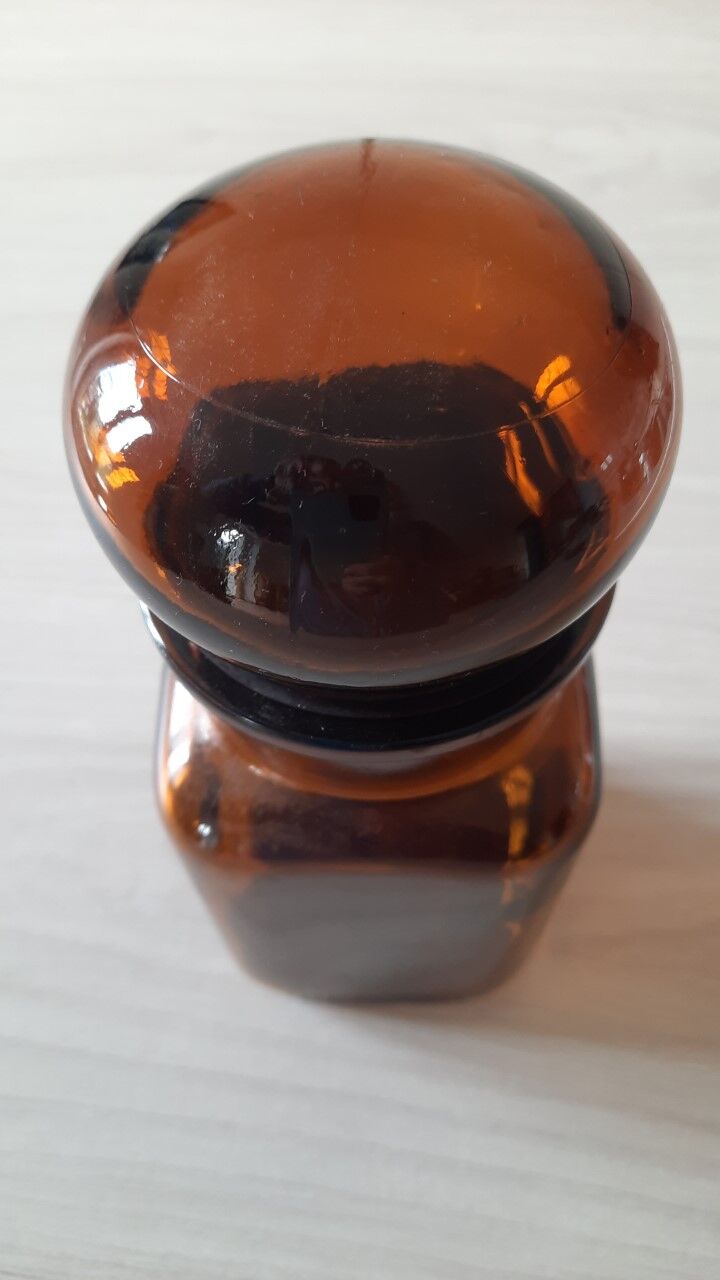 Bocal verre ambré