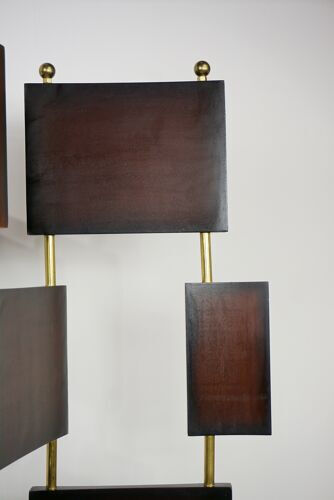 Wooden and brass screen