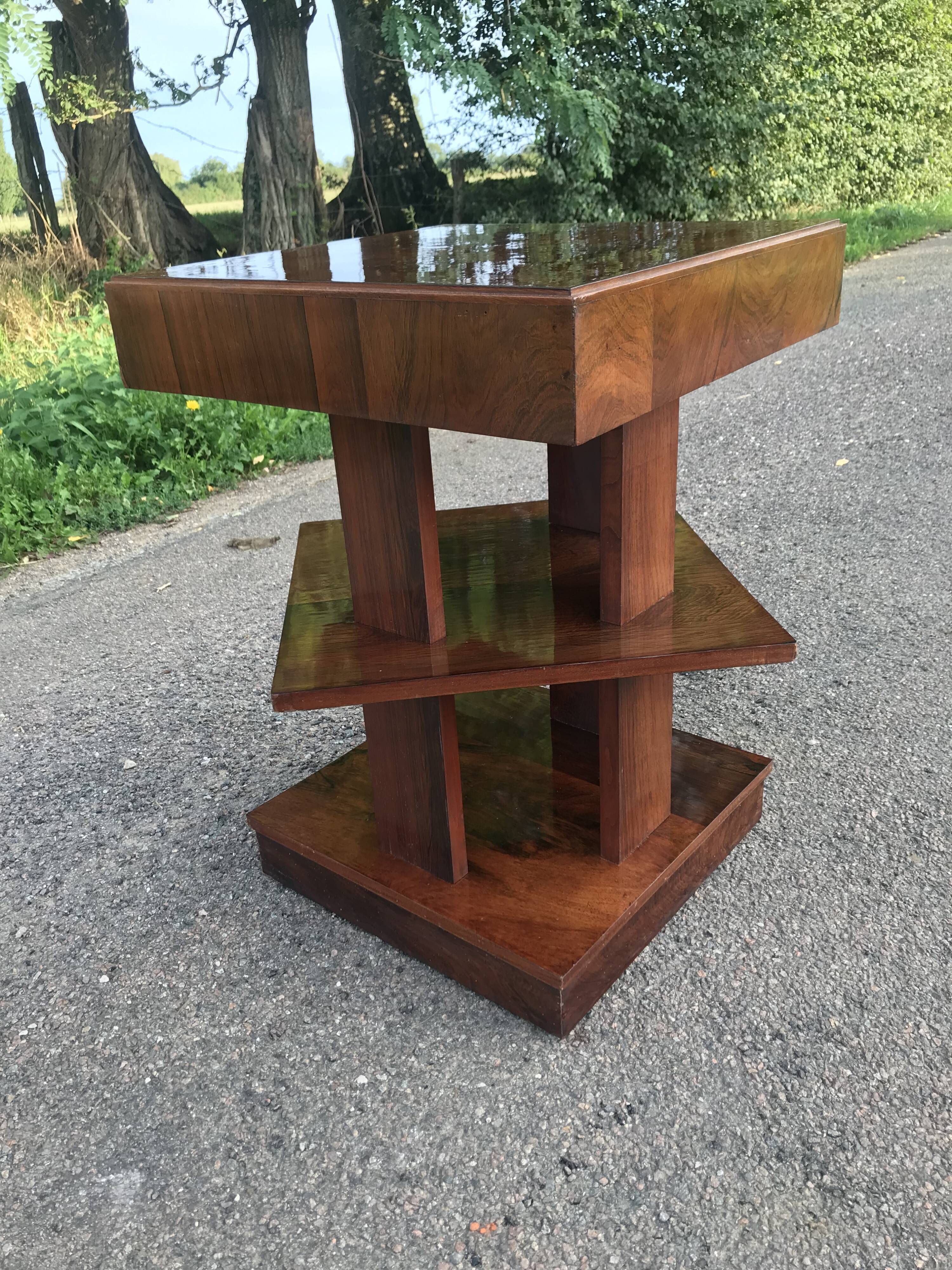 Art deco period double-plated table