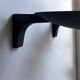 Pair of vintage wall lights, matte black metal, Germany 1970s