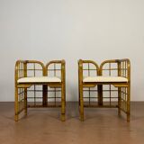 Rattan armchairs
