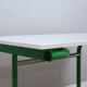 1960s Bieffeplast vintage green metal frame desk