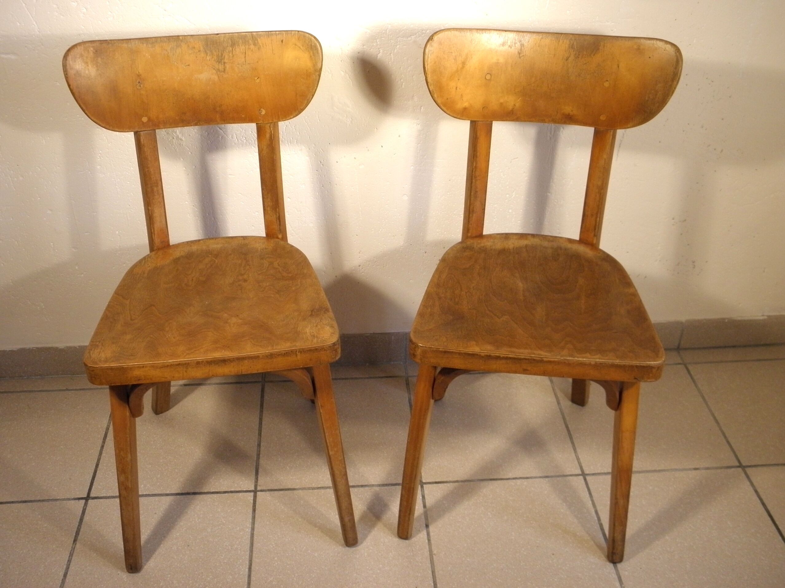 Pair of Baumann bistro chairs