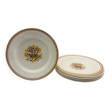 6 Dinner Plates, Creil and Montereau – Carnation model.
