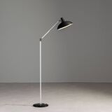 Lampadaire JJM Hoogervorst noir Anvia Almelo Pays-Bas 1950