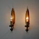 Pair of "leaf" wall lights by Ferro Arte, Spain, 1960